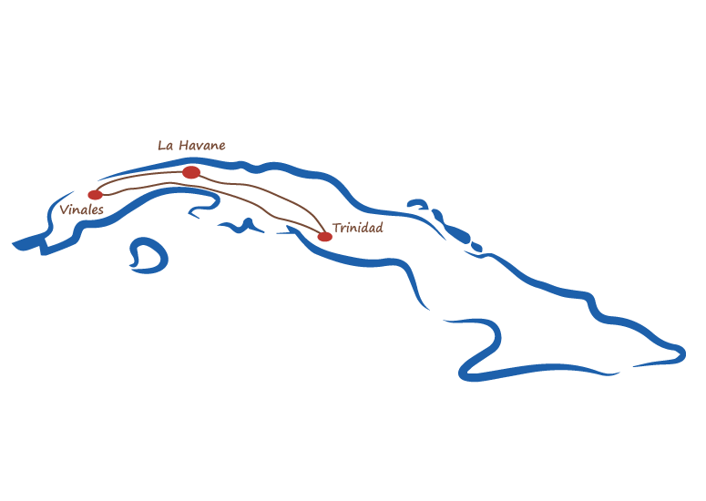 carte cuba circuit baroudeur " au coeur de Cuba"