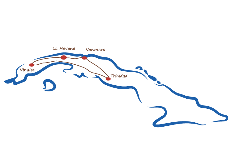 carte cuba circuit Baroudeur "Parfums de Cuba"