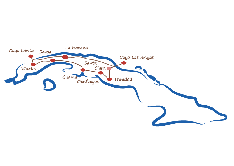 carte cuba circuit hasta siempre vieille américaine