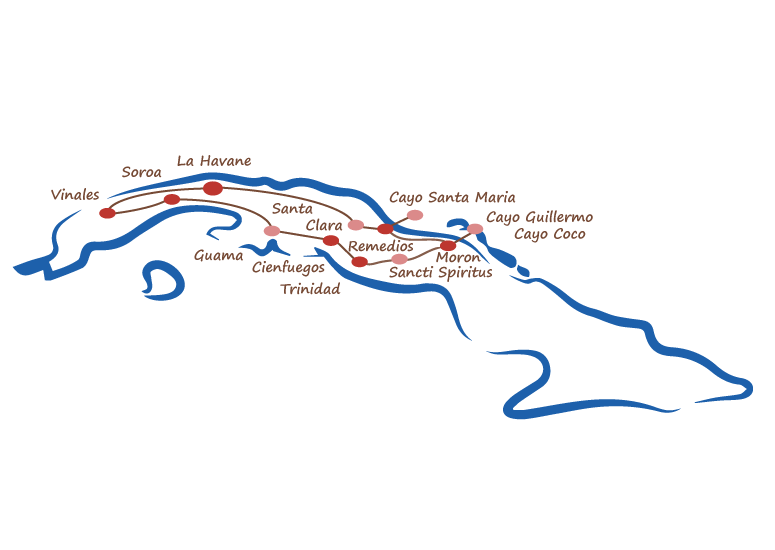 carte cuba circuit panorama location de voiture