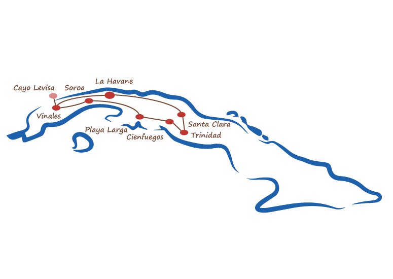 carte cuba circuit sur les traces du che en location de voiture sans chauffeur