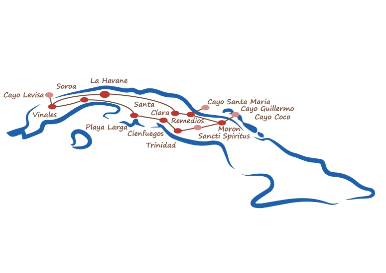 carte cuba circuit viva cuba vieille américaine