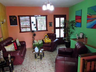 Living room chez l'habitant à Cuba