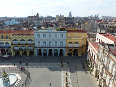 Vue sur la Plaza Vieja de La Havane depuis la Camera Obscura