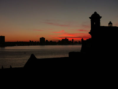 Vue sur La Havane depuis le Castillo de Los Tres Reyes del Morro