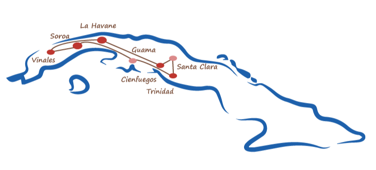 carte circuit Aromes Cubains