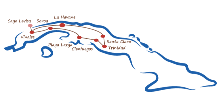 carte circuit Sur les traces du Che