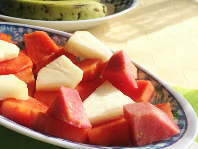 Fruits frais à déguster chez l'habitant à Cuba Fruits frais à déguster chez l'habitant à Cuba